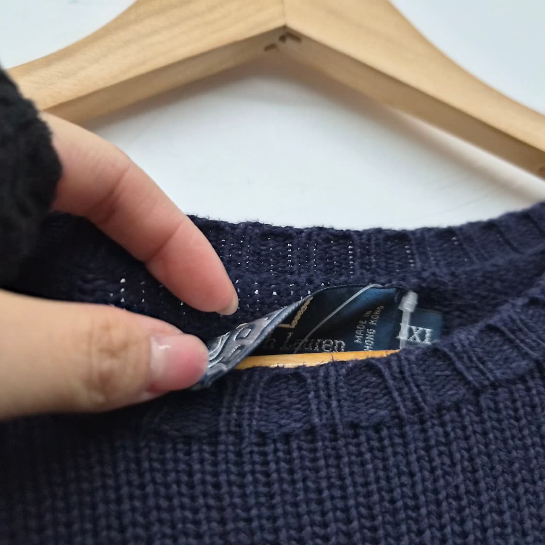 폴로 랄프로렌 네이비 니트 스웨터 남성 2XL 상품이미지4