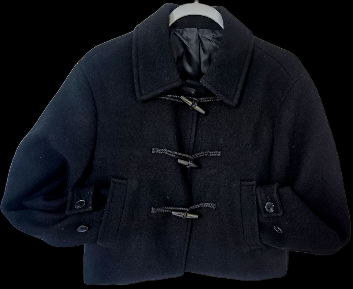 무신사 스탠다드 우먼 더플 숏 코트 XS 블랙 상품이미지4