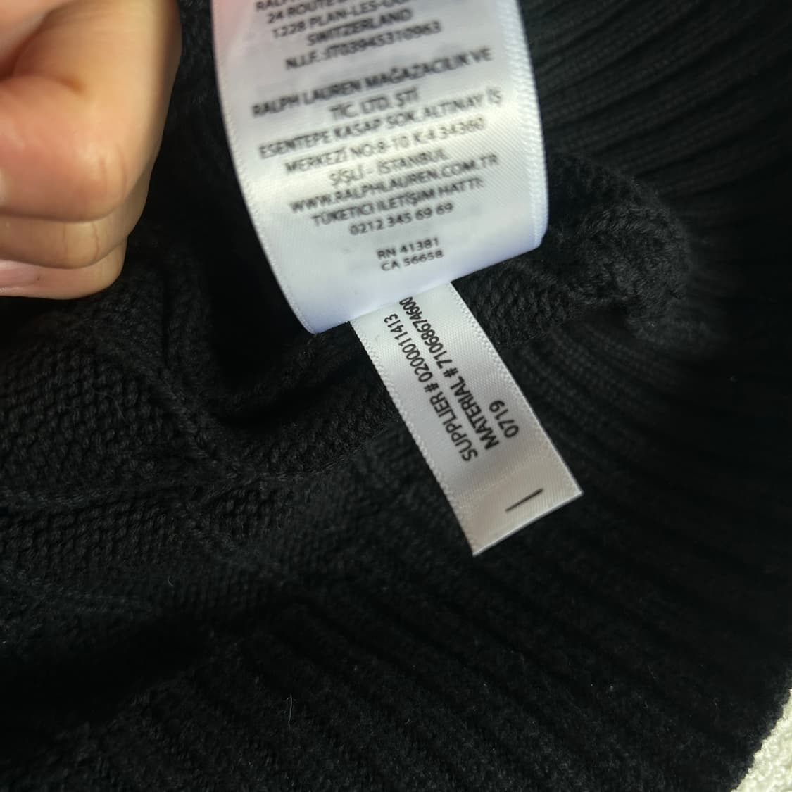 폴로 블랙 꽈배기 니트  상품이미지5