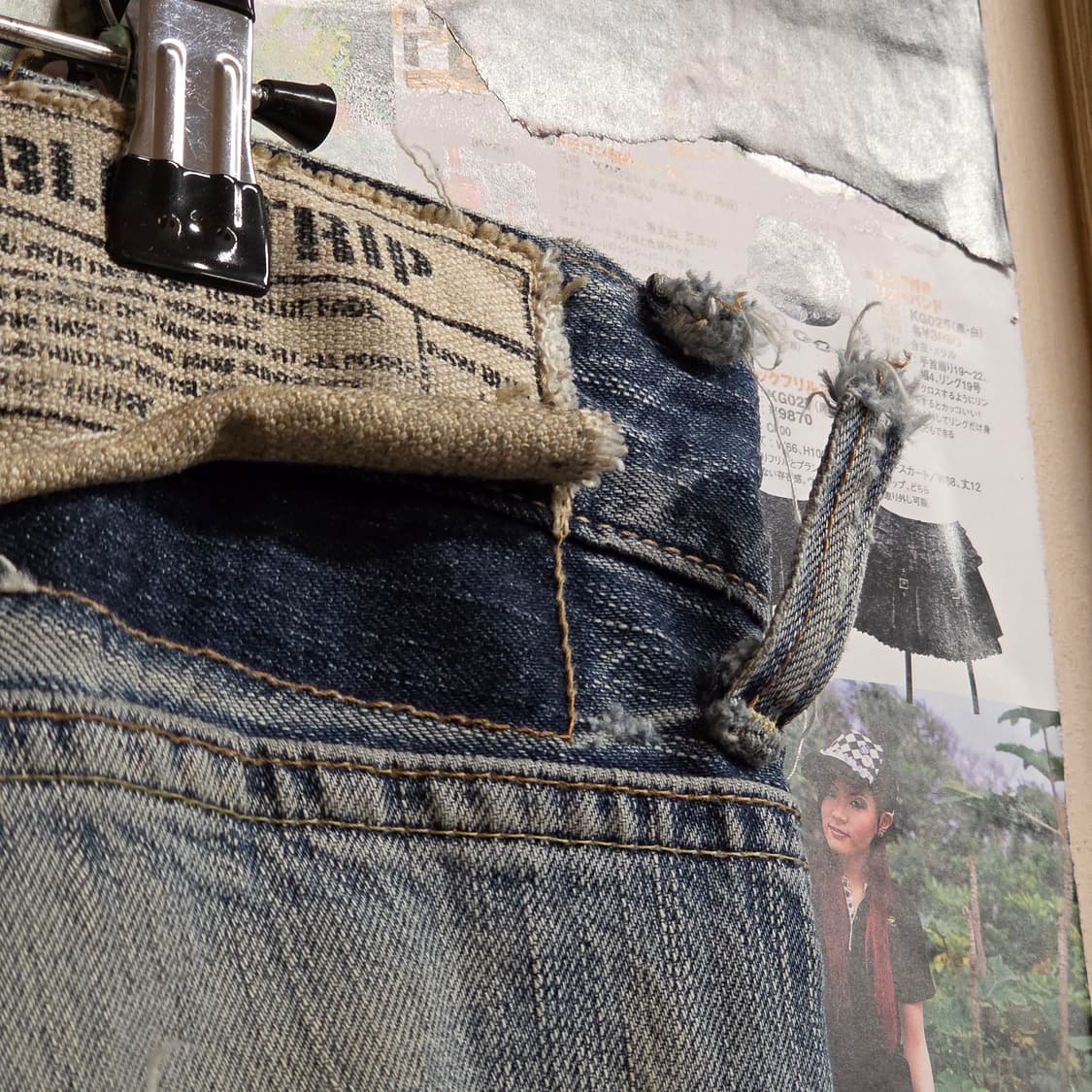 에드윈 JPN 503 블루트립 디스 데미지 데님 팬츠 상품이미지10