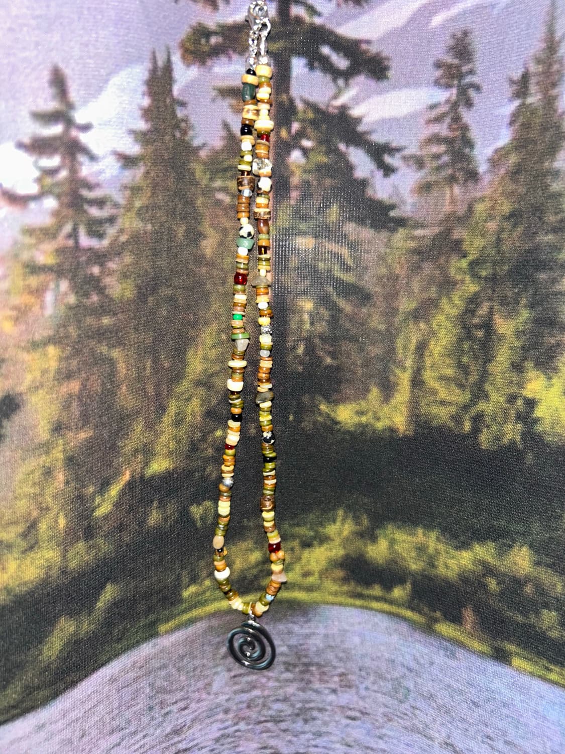 빈티지 비즈 소용돌이 목걸이 / spiral necklace 상품이미지2