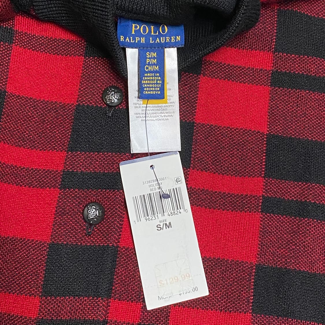 폴로 랄프로렌 우먼 여성 모리걸 타탄체크 니트 케이프 망토 S 상품이미지3