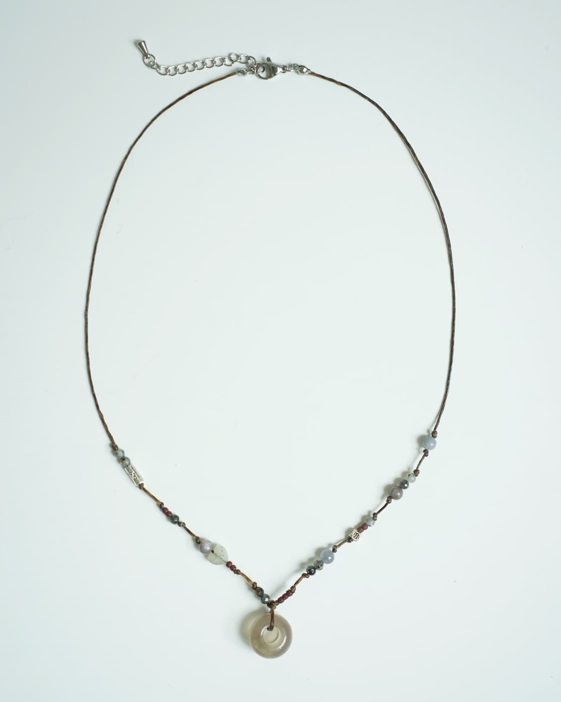 grey donut necklace 그레이 도넛 핸드메이드 목걸이 상품이미지4