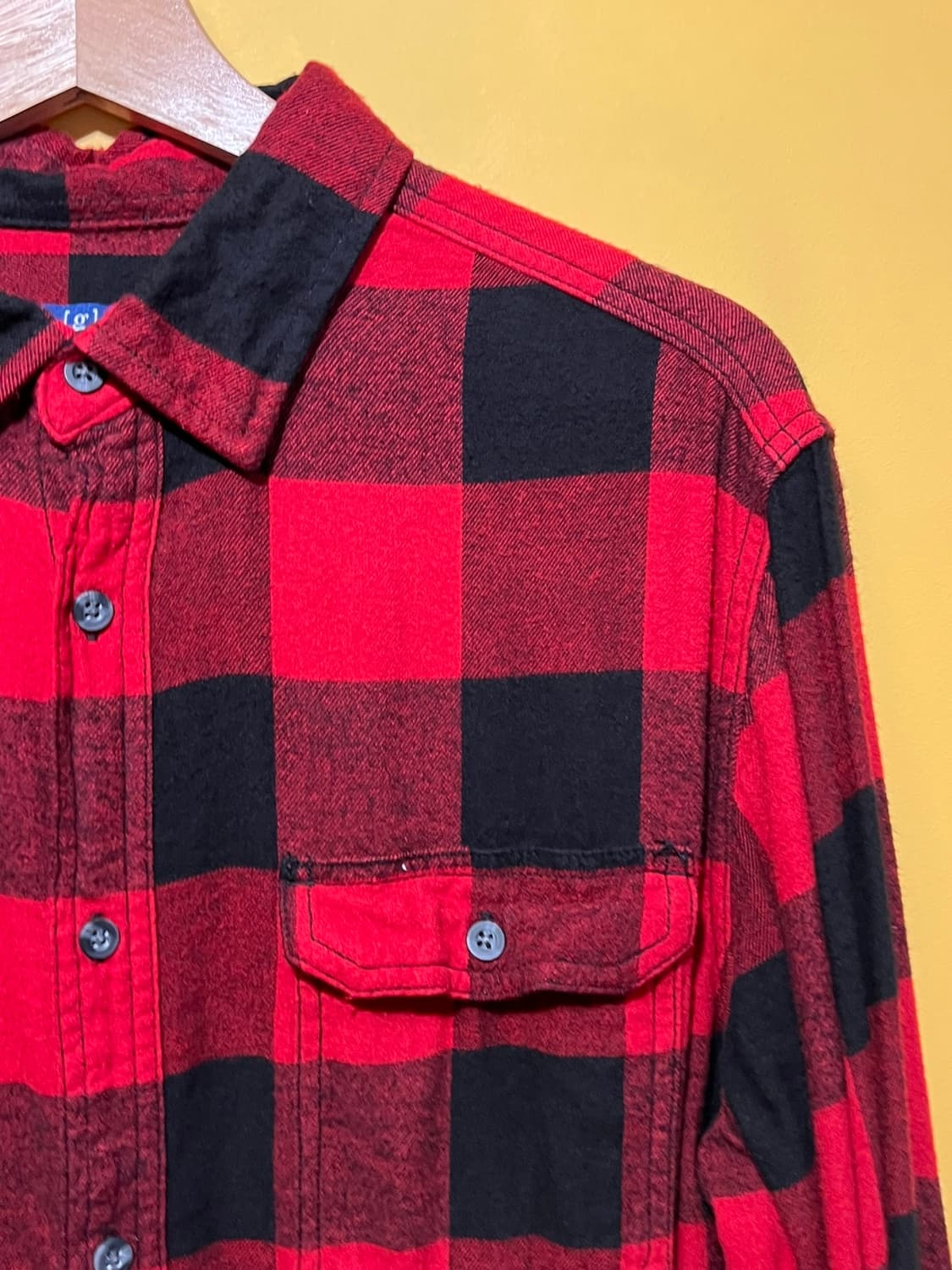 [L] 조지 George 레드 버팔로 체크 플란넬 셔츠 상품이미지2