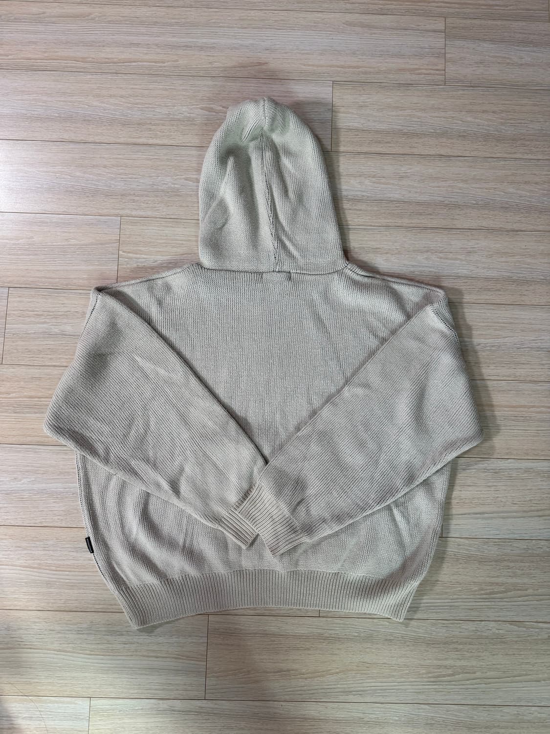 3STARS LOGO KNIT HOODIE_IVORY(NG2DFUK610 상품이미지2
