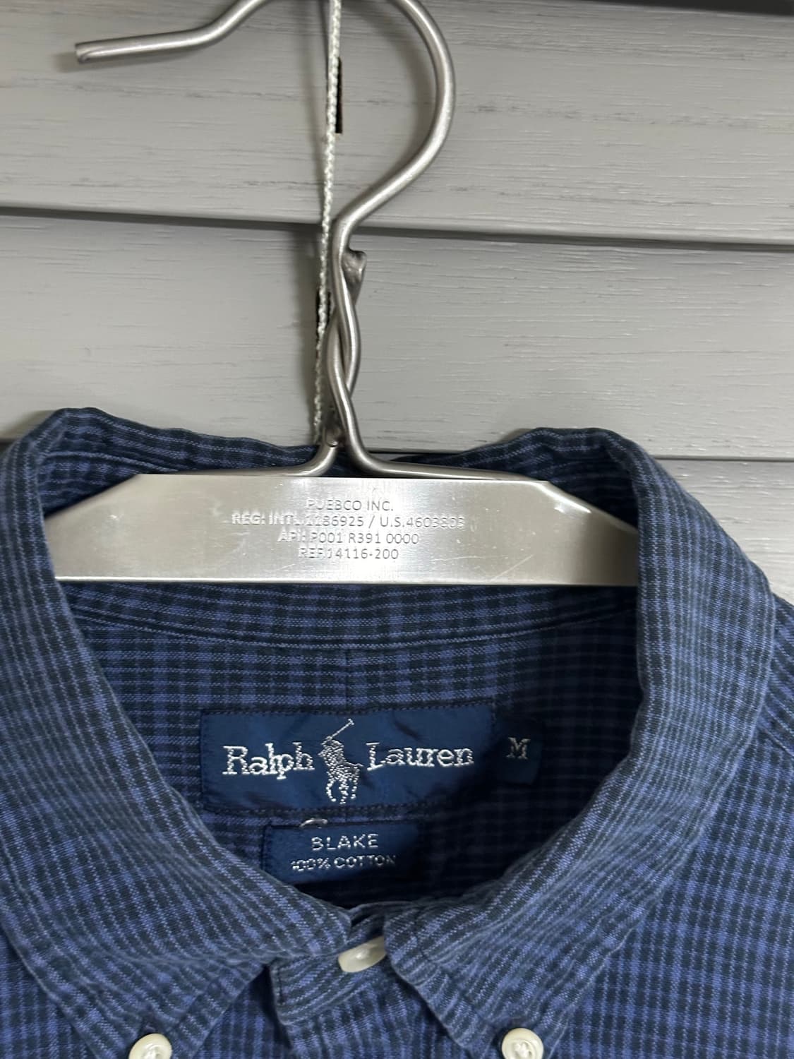 폴로 블루체크 긴팔셔츠 판매 상품이미지8