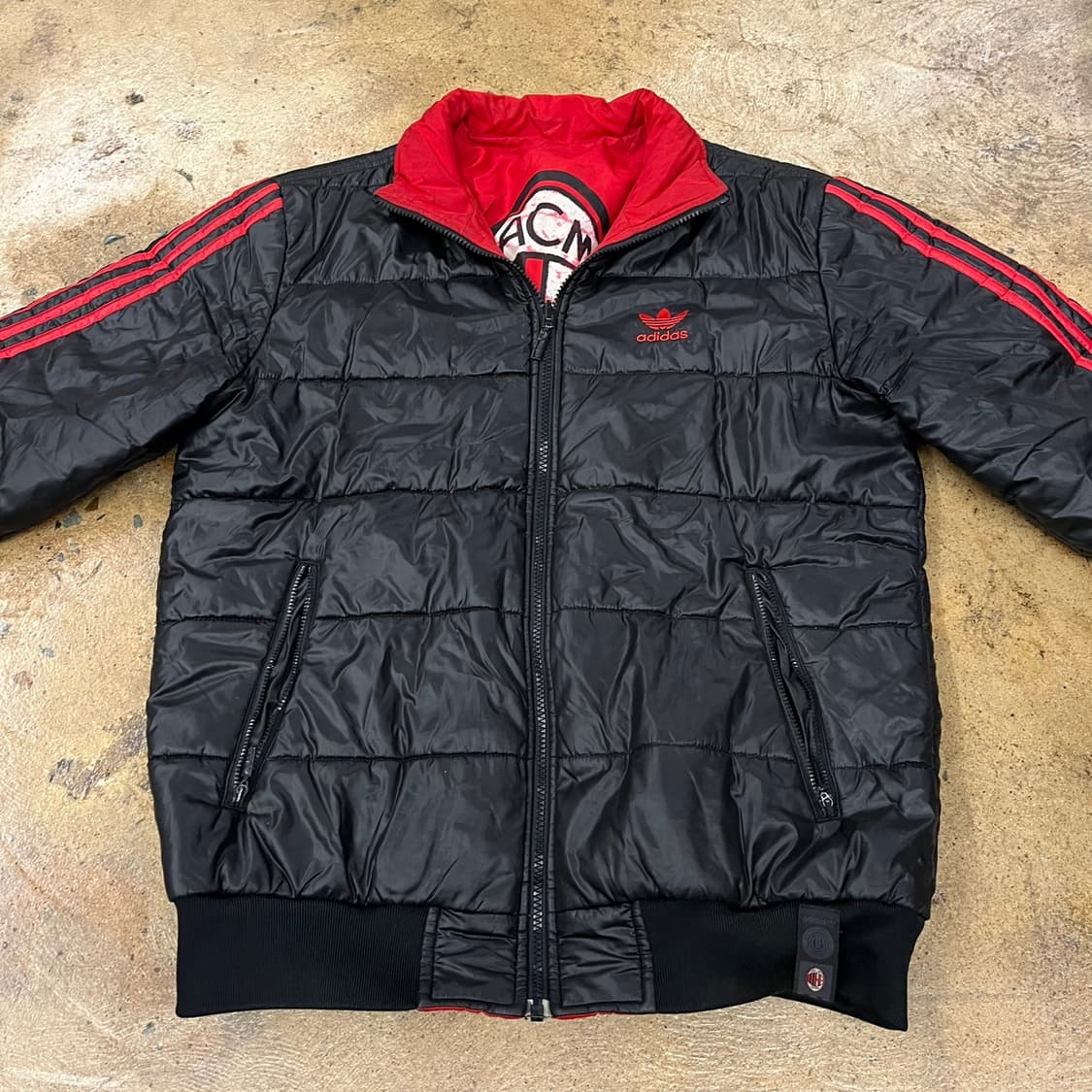 아디다스 검빨 ac밀란 양면 리버시블 패딩 105 상품이미지6