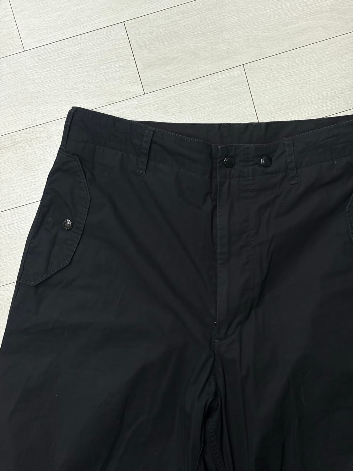 엔지니어드 가먼츠 오버팬츠 코튼 블랙 (S) 상품이미지2