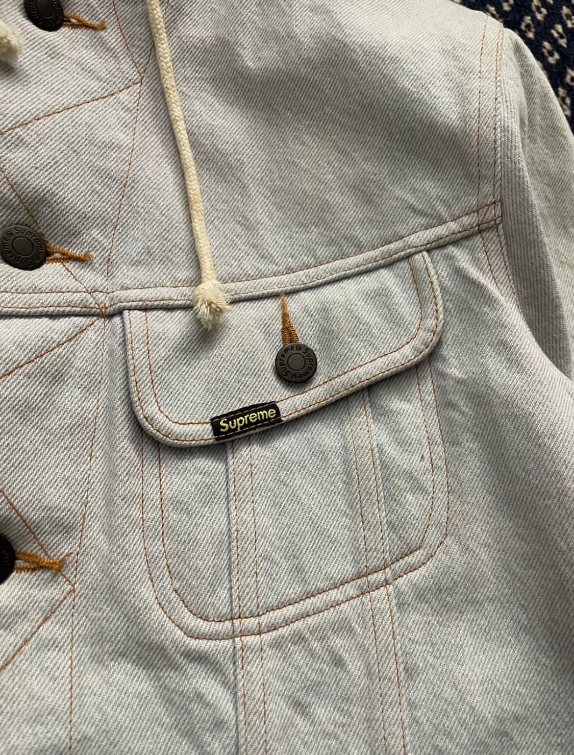 슈프림 데님 후드자켓(M) 상품이미지3