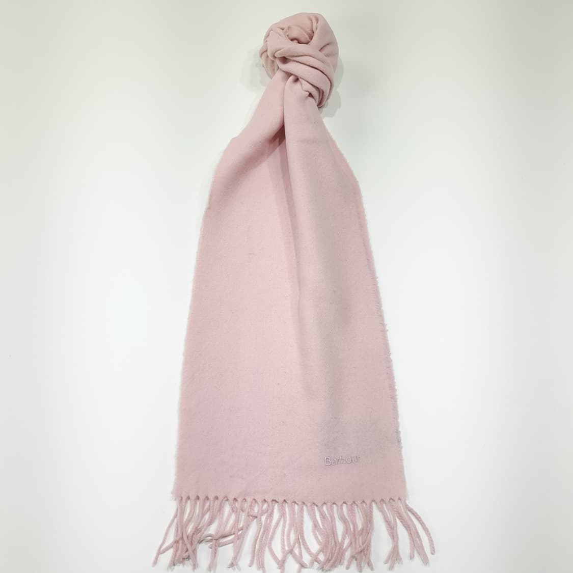 MX587 바버 90s 스코틀랜드판 램스울 베이비핑크 머플러 목도리 상품이미지1