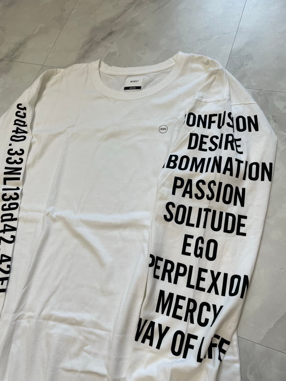 더블탭스 인그레디언츠 롱슬리브 티셔츠 화이트 XXL 상품이미지3
