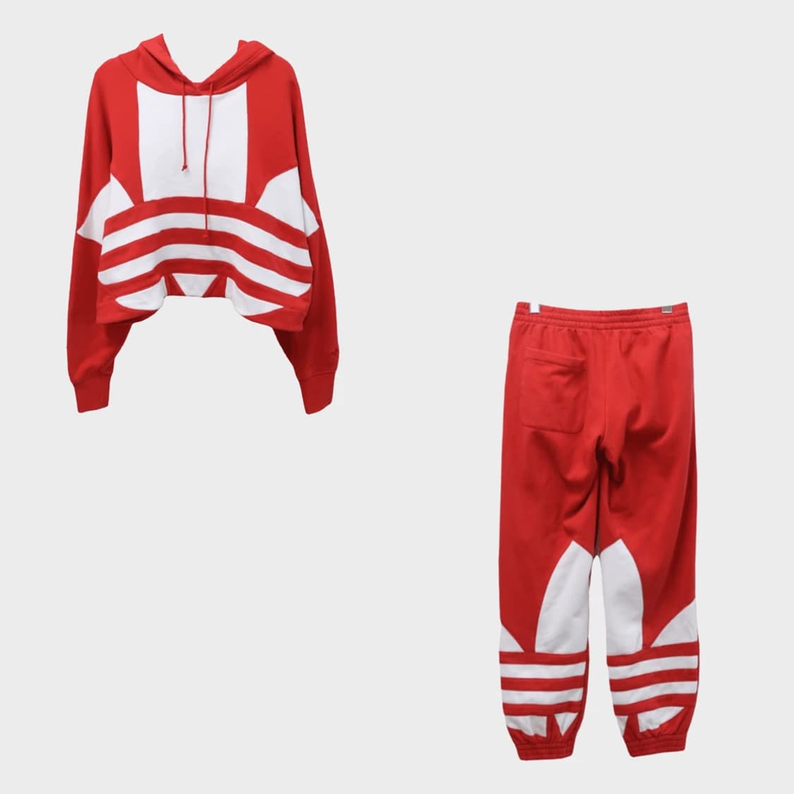 아디다스 불꽃 로고 크롭 후드 셋업 64411 상품이미지1