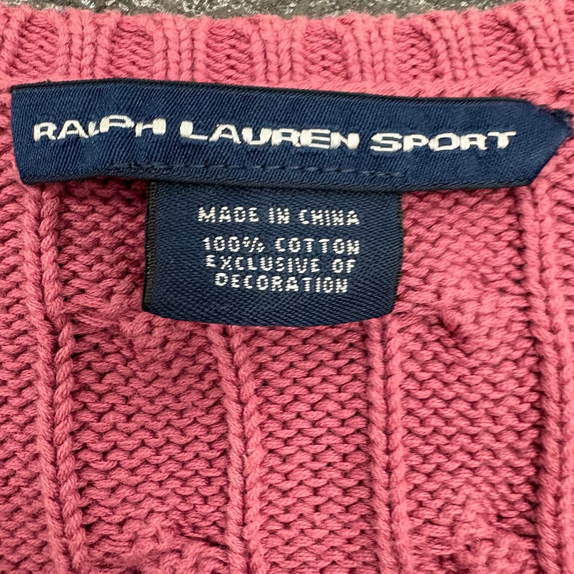 (55)폴로 랄프로렌 핑크 케이블 니트 상품이미지4