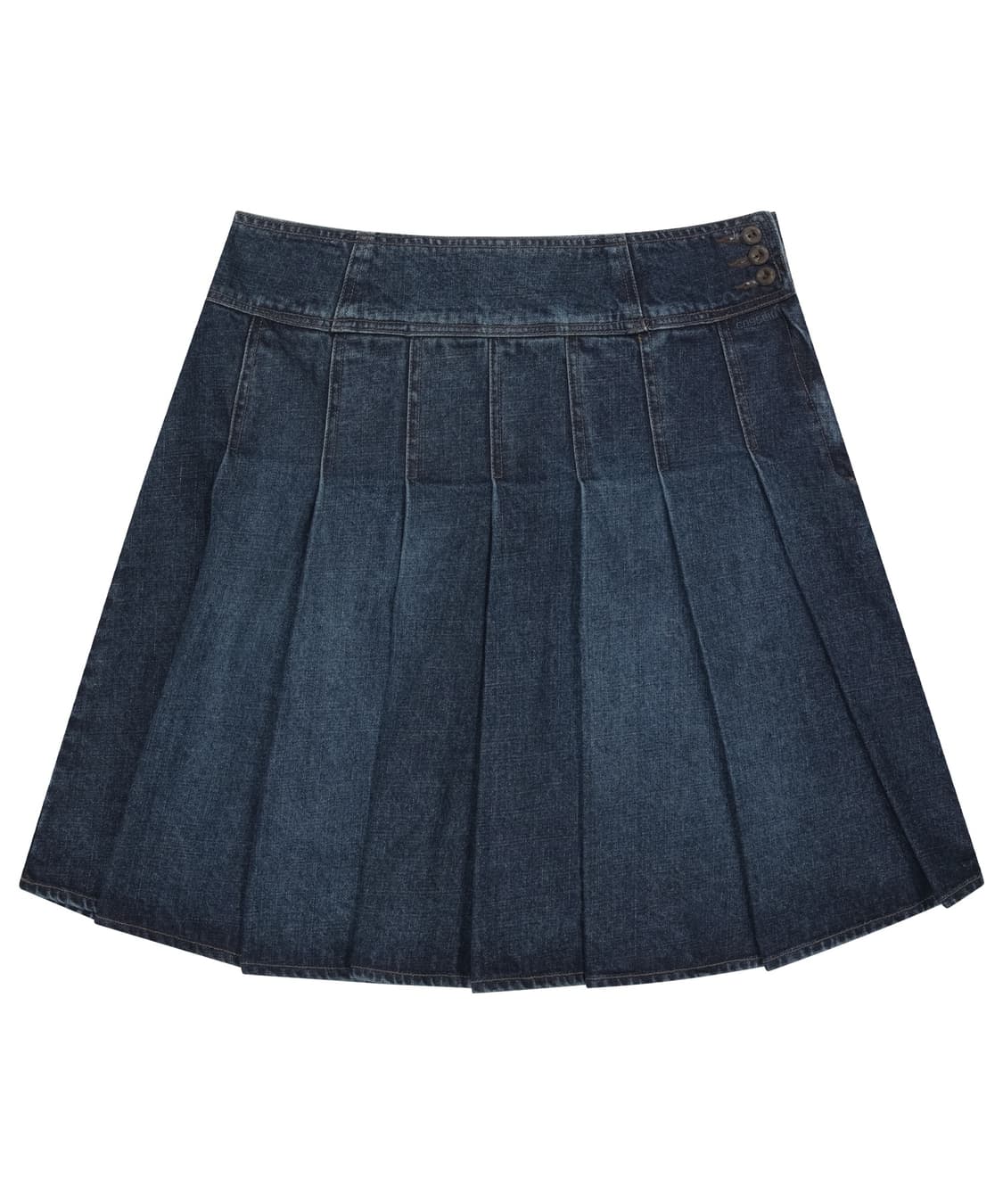 코이세이오 DEEP DENIM PLEATS SKIRT NAVY 상품이미지1