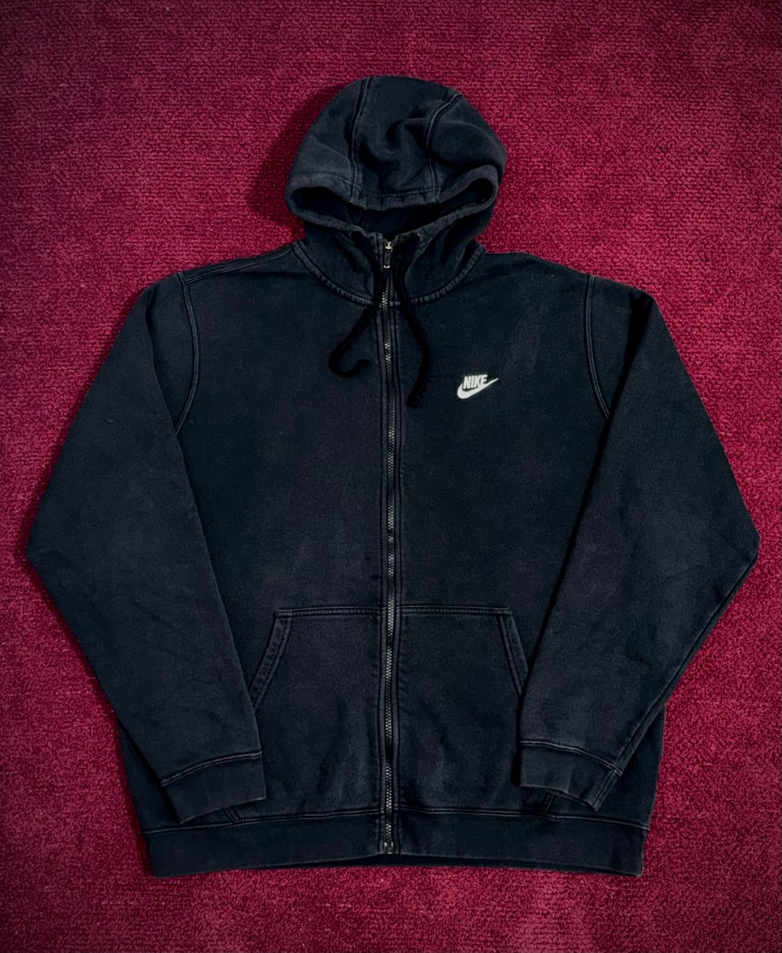 나이키 스우시 패치 후드집업 블랙 XL 상품이미지1