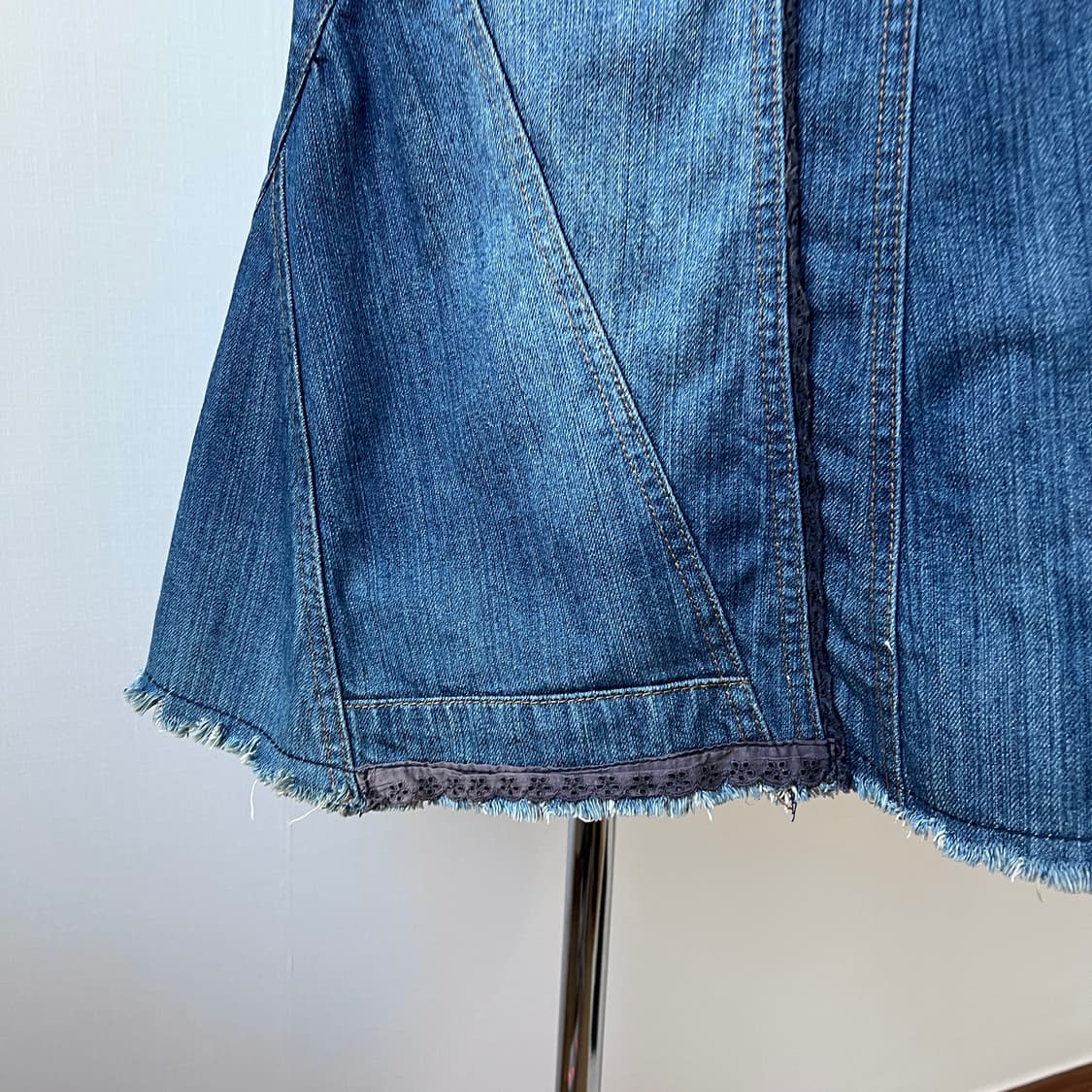 vintage mood denim midi skirt 상품이미지4