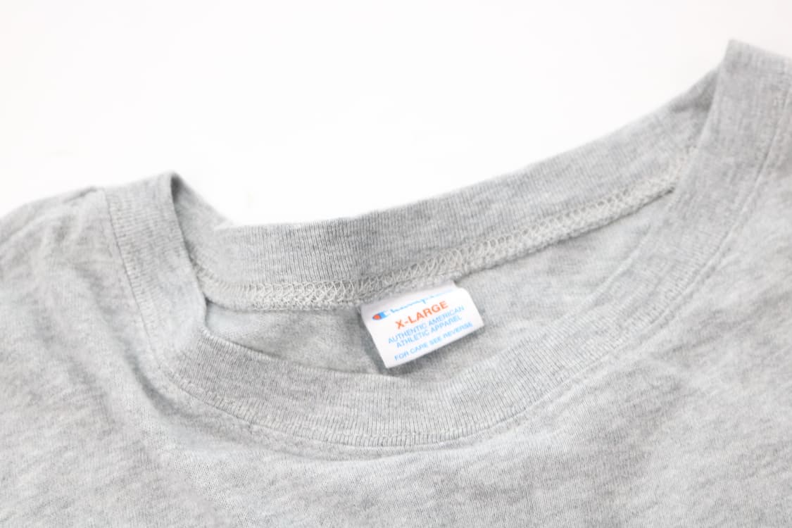 챔피온 빈티지 비치우드 칼리지 프린트 그레이 긴팔 티셔츠 (XL) 상품이미지4