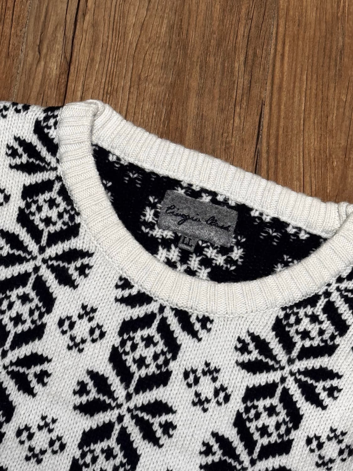 일본 노르웨이 눈꽃 패턴 니트 스웨터 상품이미지5