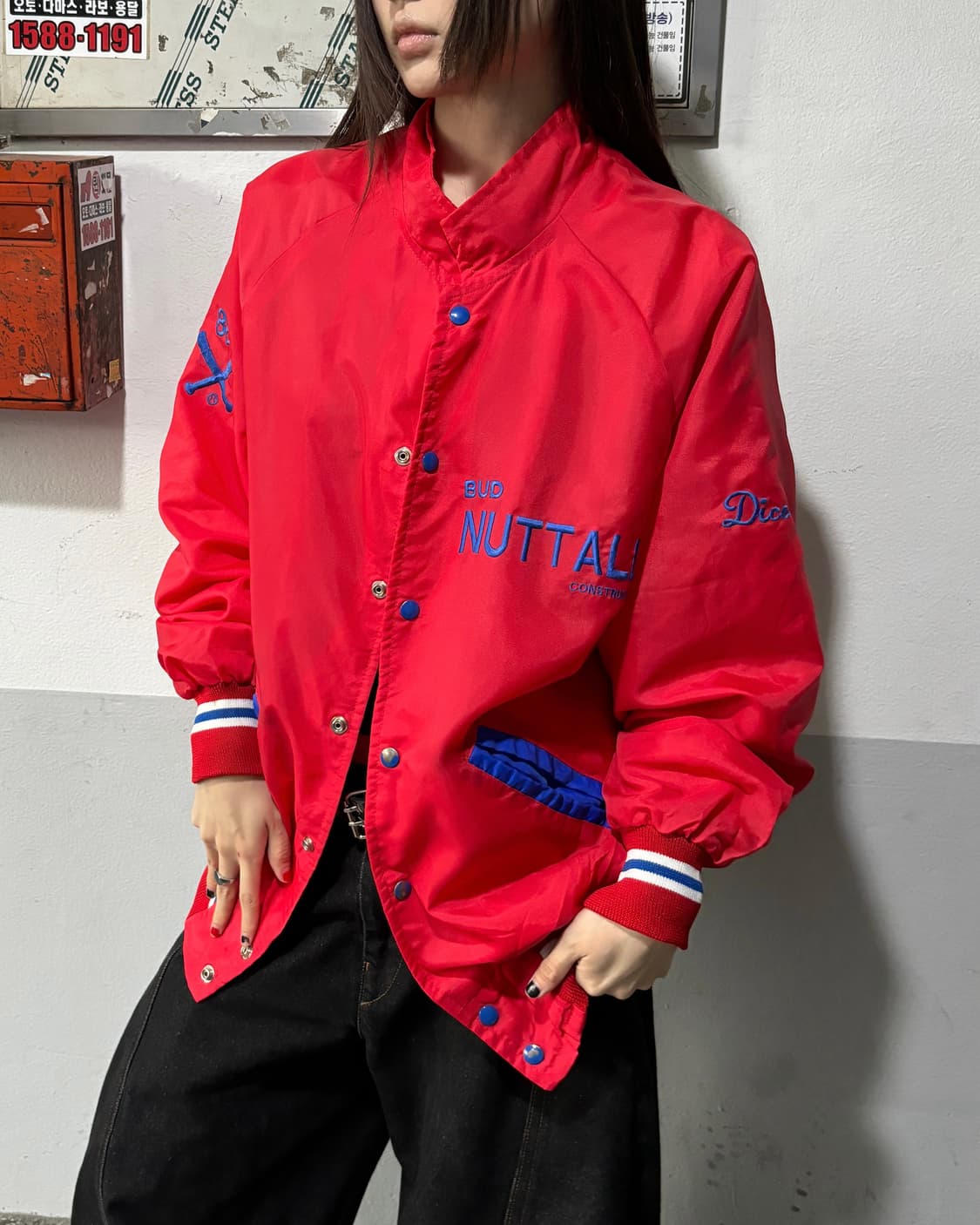 90s 올드스쿨 레드&블루 배색 스타디움 상품이미지1