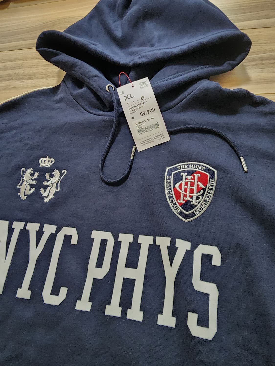 스파오트랙후드티셔츠네이비xl 상품이미지2