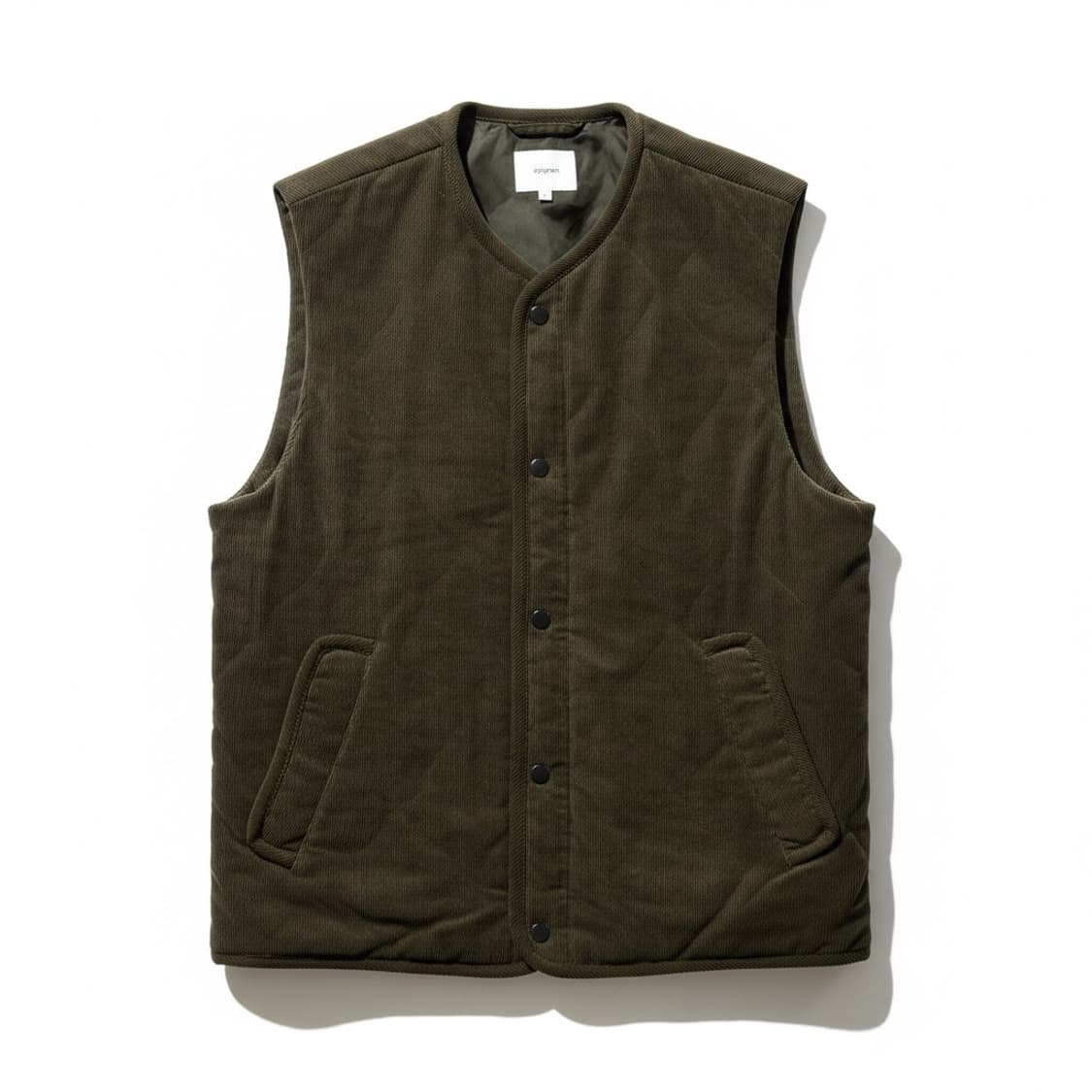 Epigram 코듀로이 퀼팅 조끼 카키 L 상품이미지1