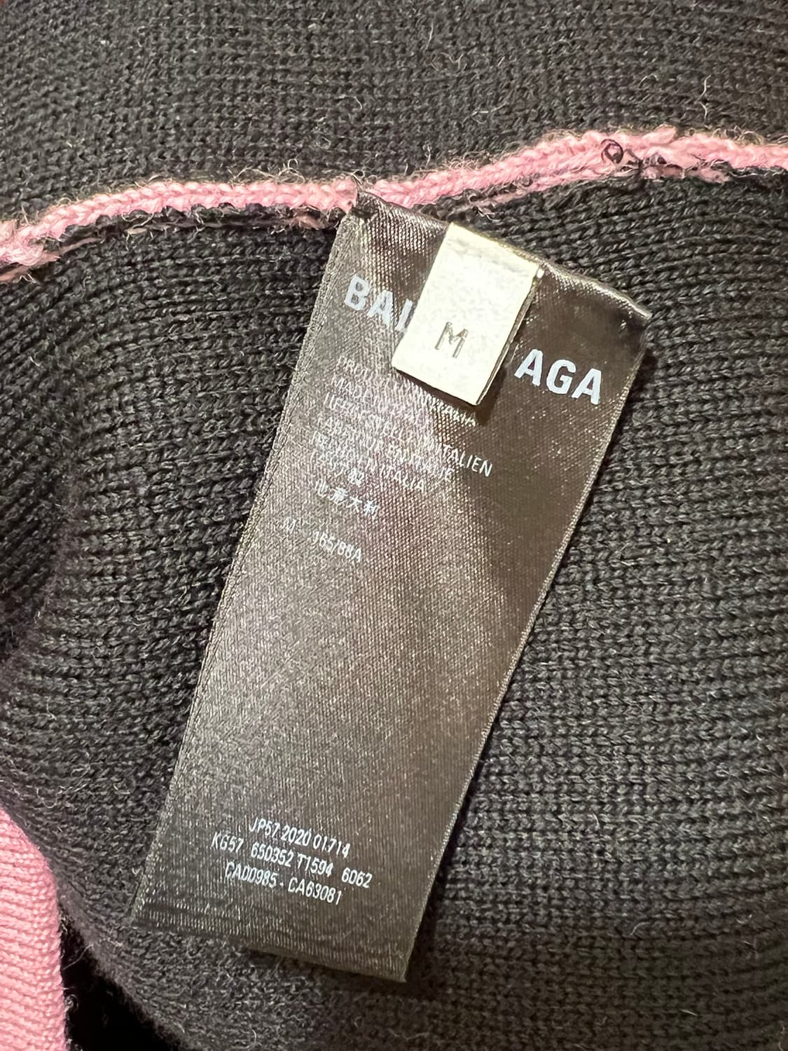 21SS [M] 발렌시아가 랭귀지스 인타르시아 니트 스웨터 핑크 상품이미지5