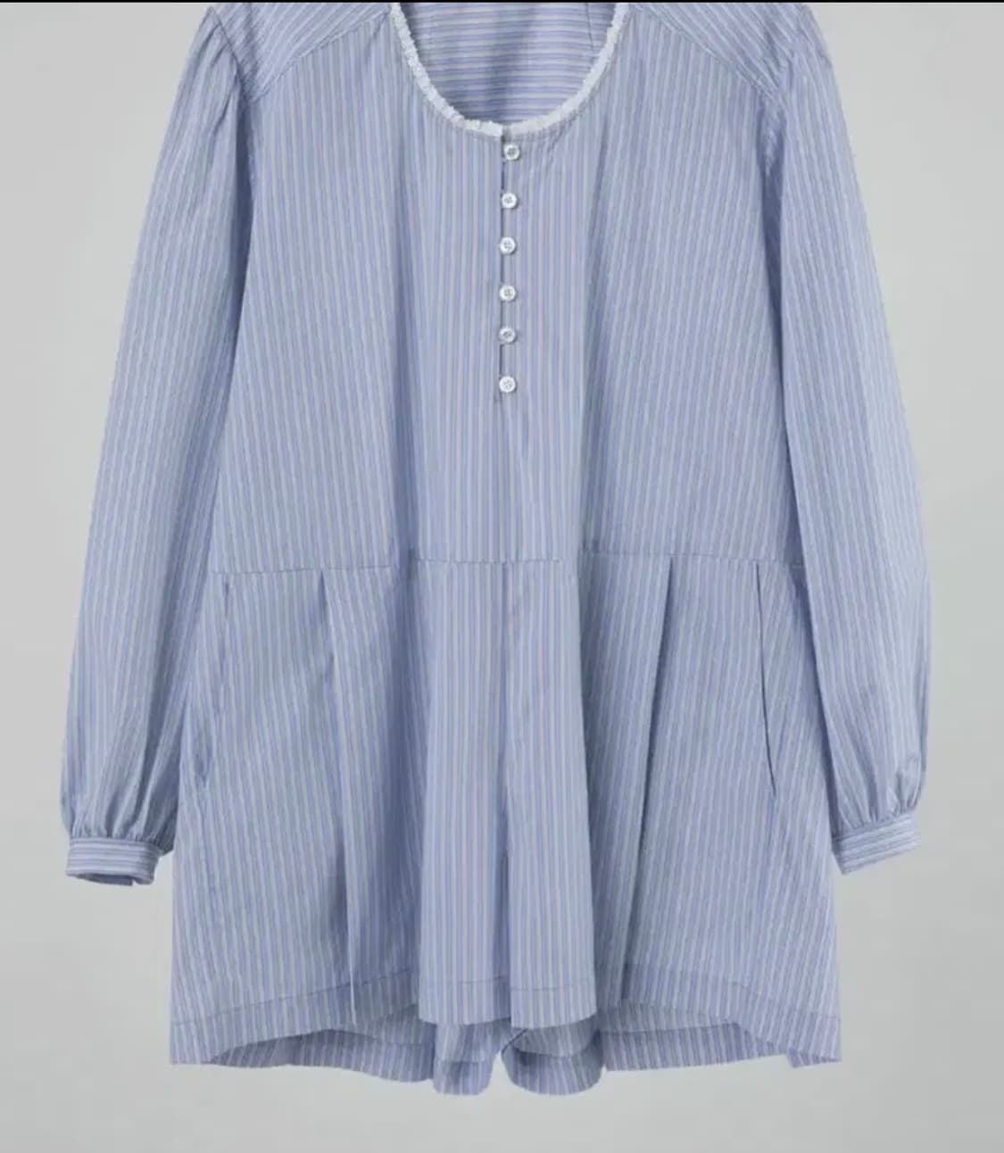 오버듀플레어 stripe lace jumpsuit 상품이미지1