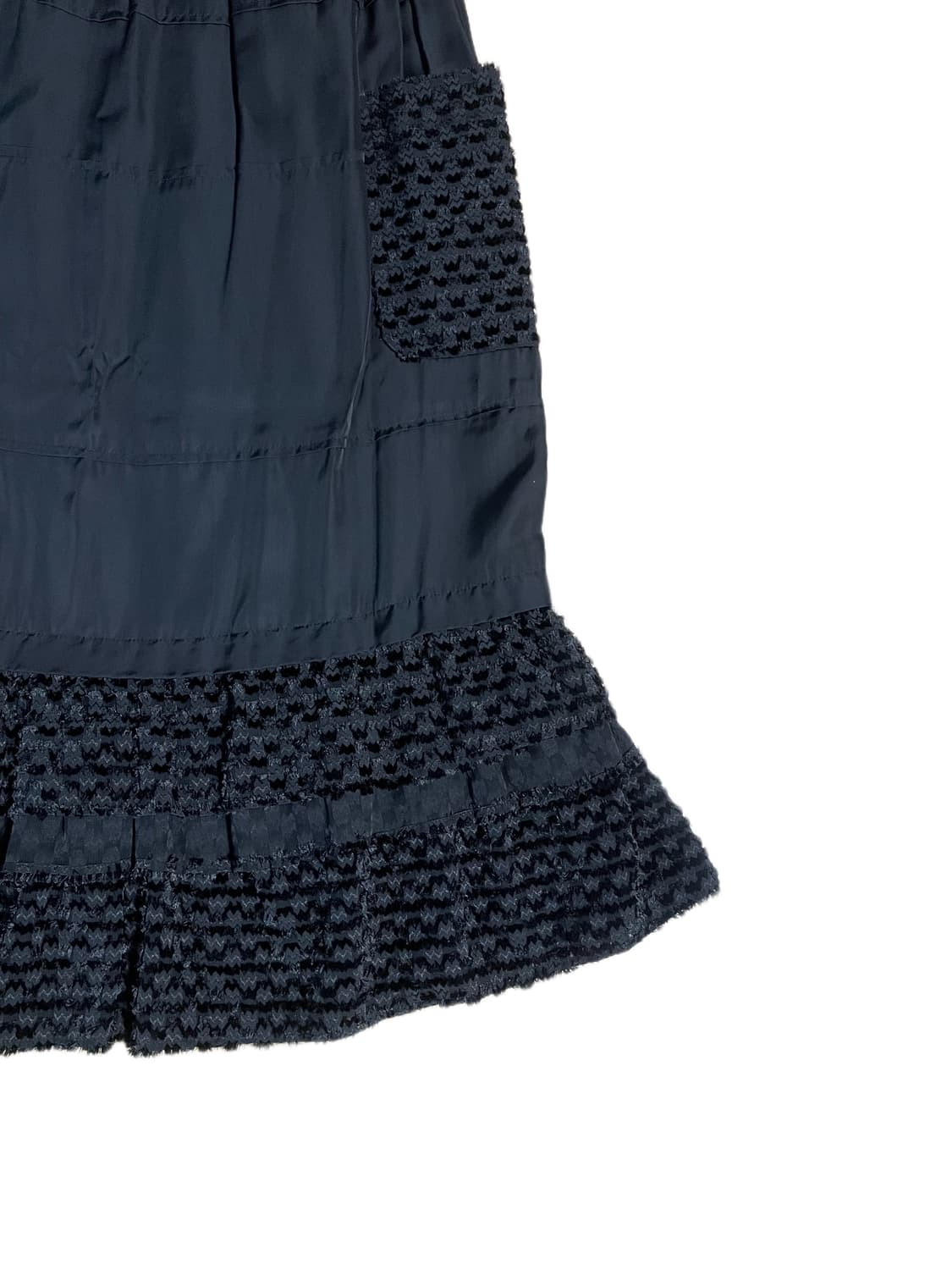 CDG Tricot AD2006 Patchwork Cupra Skirt 상품이미지3