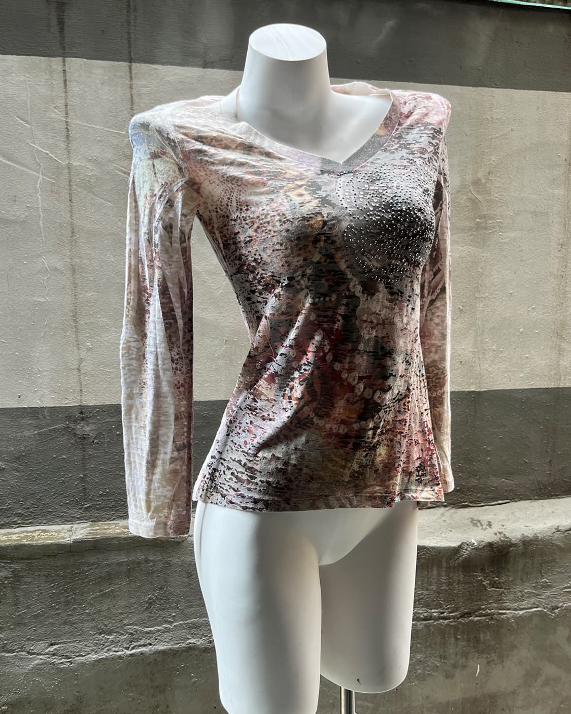 00‘s Grunge Cubic Art Print Long Sleeve 상품이미지4