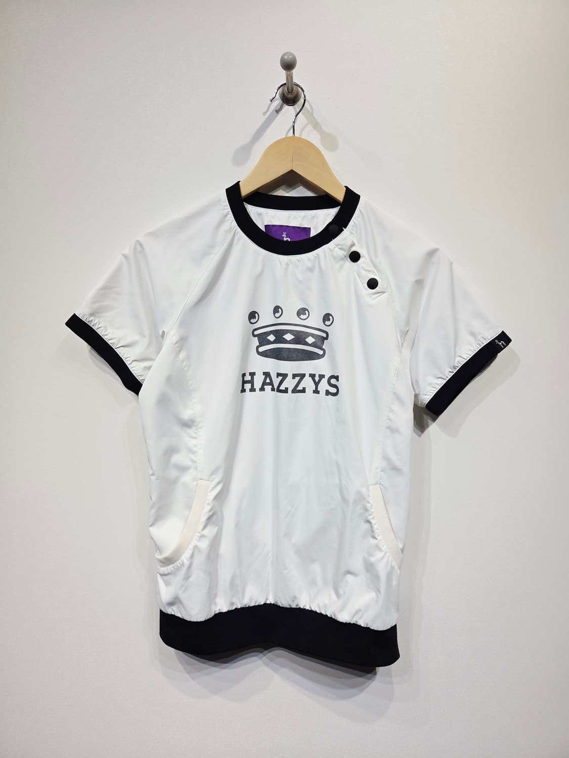 헤지스 화이트 반팔 바람막이 티셔츠_90 상품이미지2