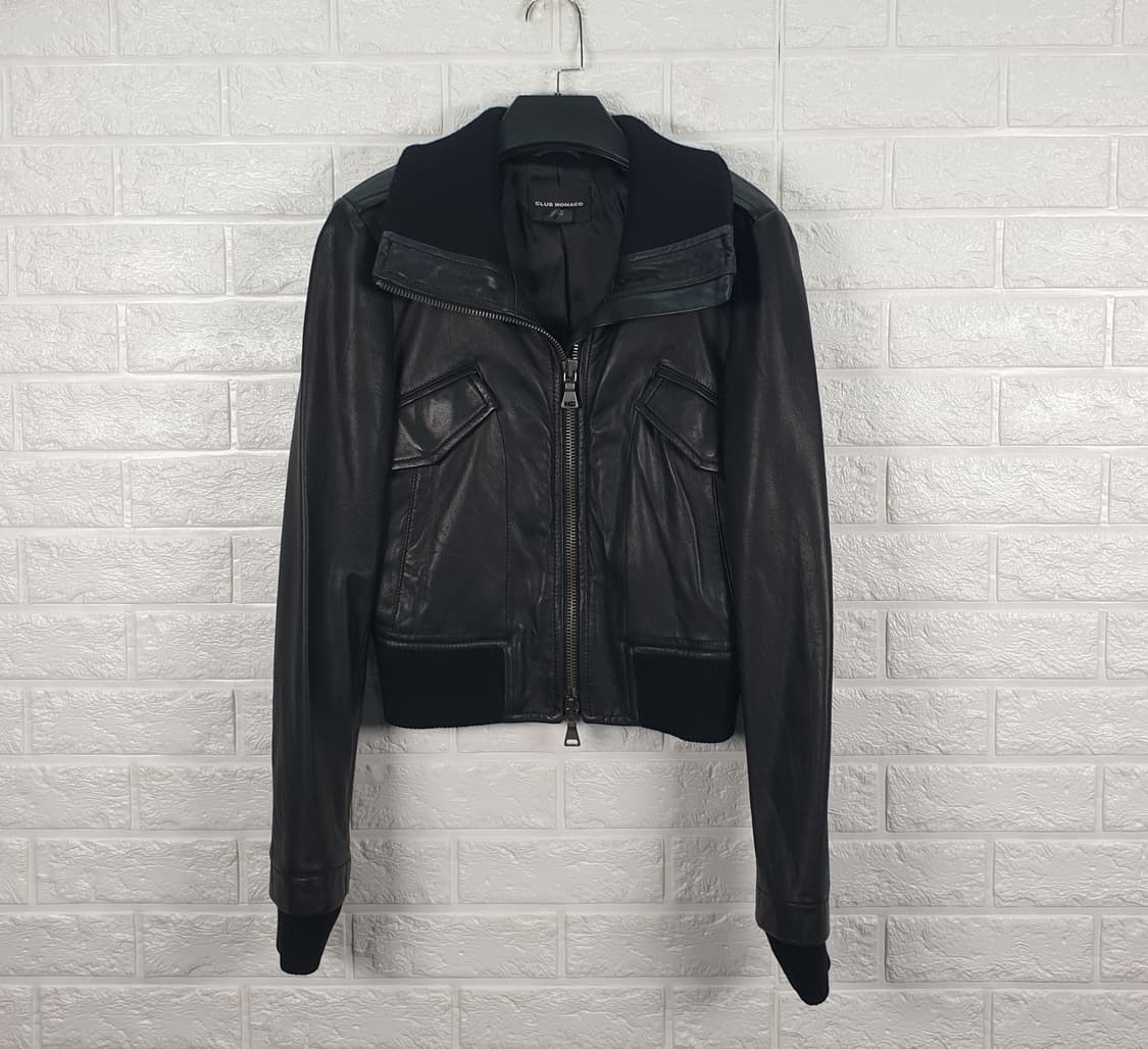 [55]클럽모나코 가죽 블루종 점퍼 상품이미지2