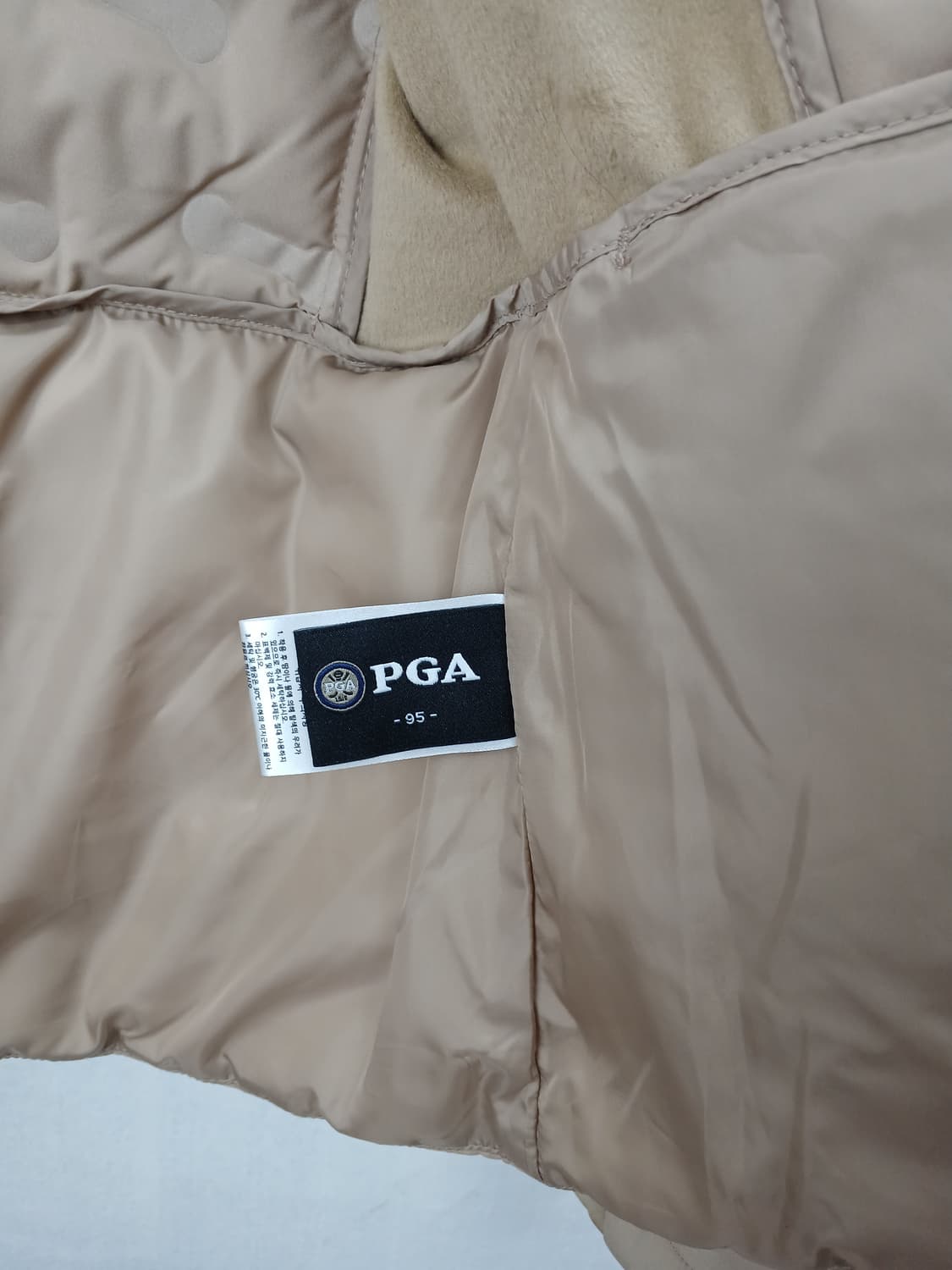 PGA 골프 경량 다운패딩 베이지 95 M 새제품 상품이미지9