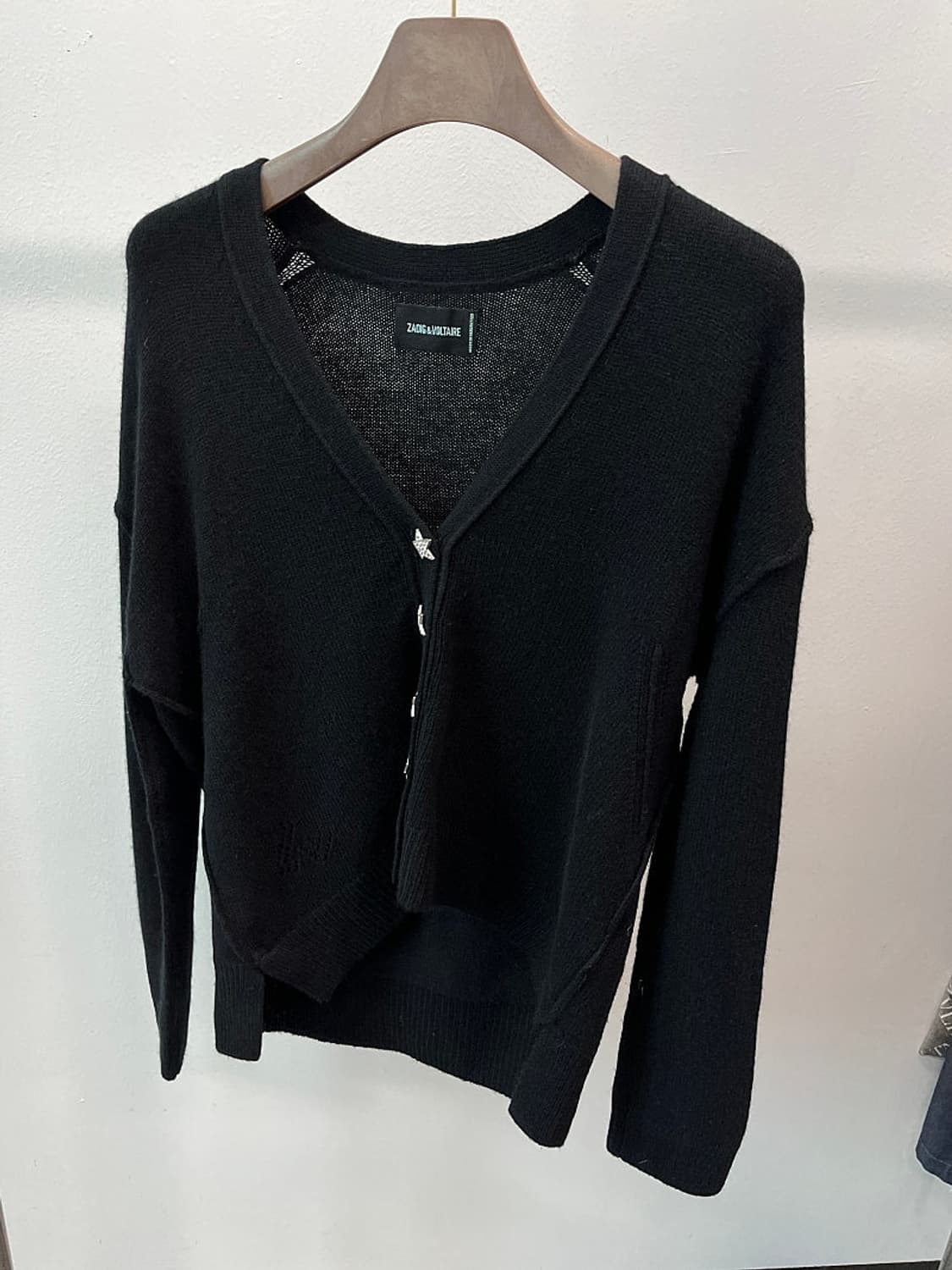 여) 쟈딕앤볼테르 블랙 캐시미어 가디건 상품이미지3