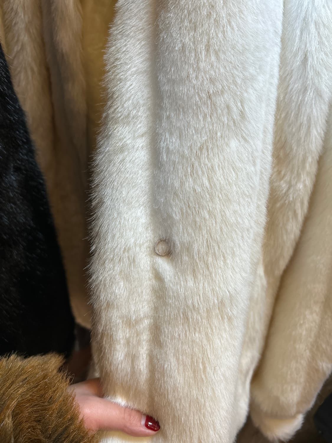 뉴욕 빈티지샵 구매 화이트 퍼 자켓 상품이미지8