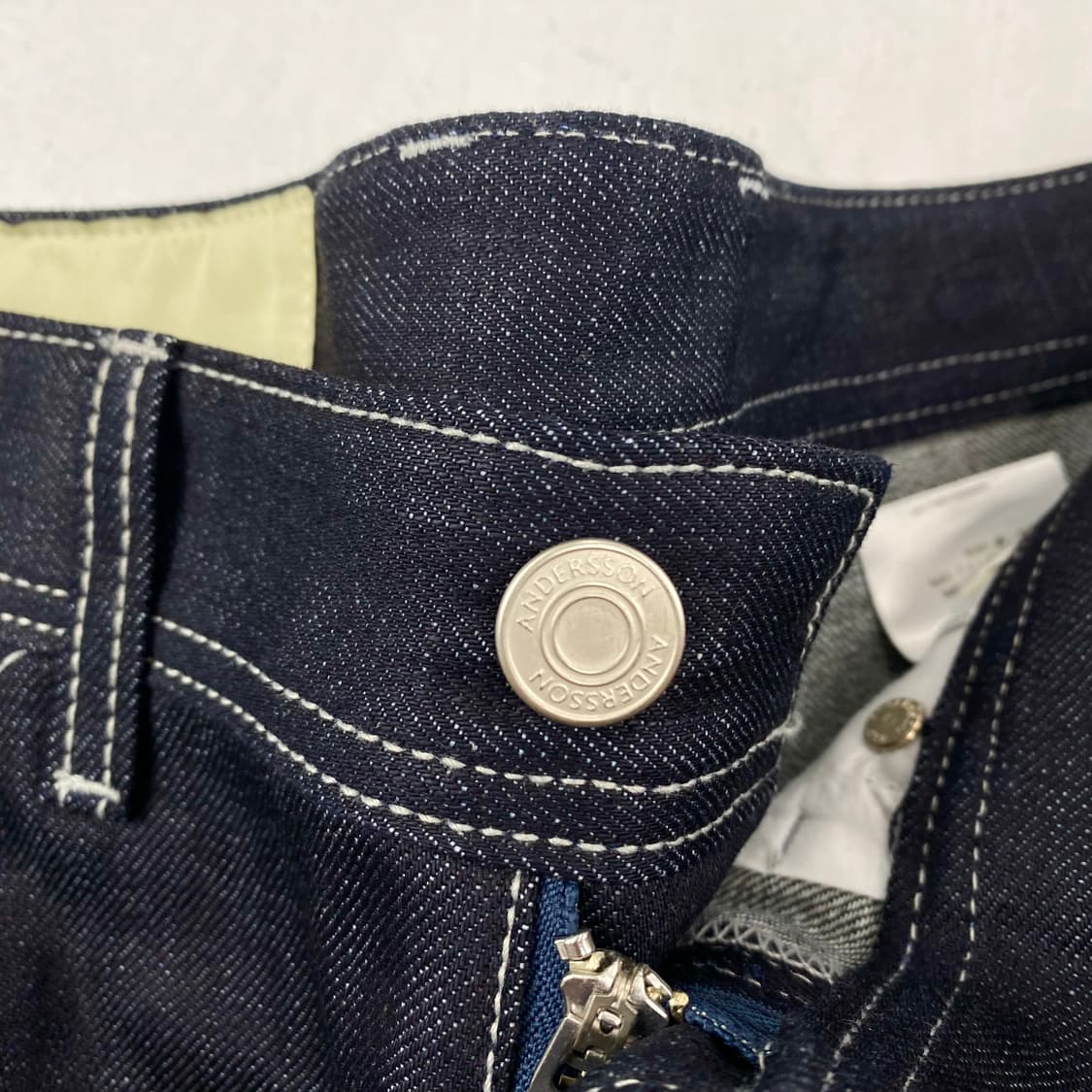 앤더슨벨 ADSB 지퍼 와이드 인디고 레그 진 (32) 상품이미지8