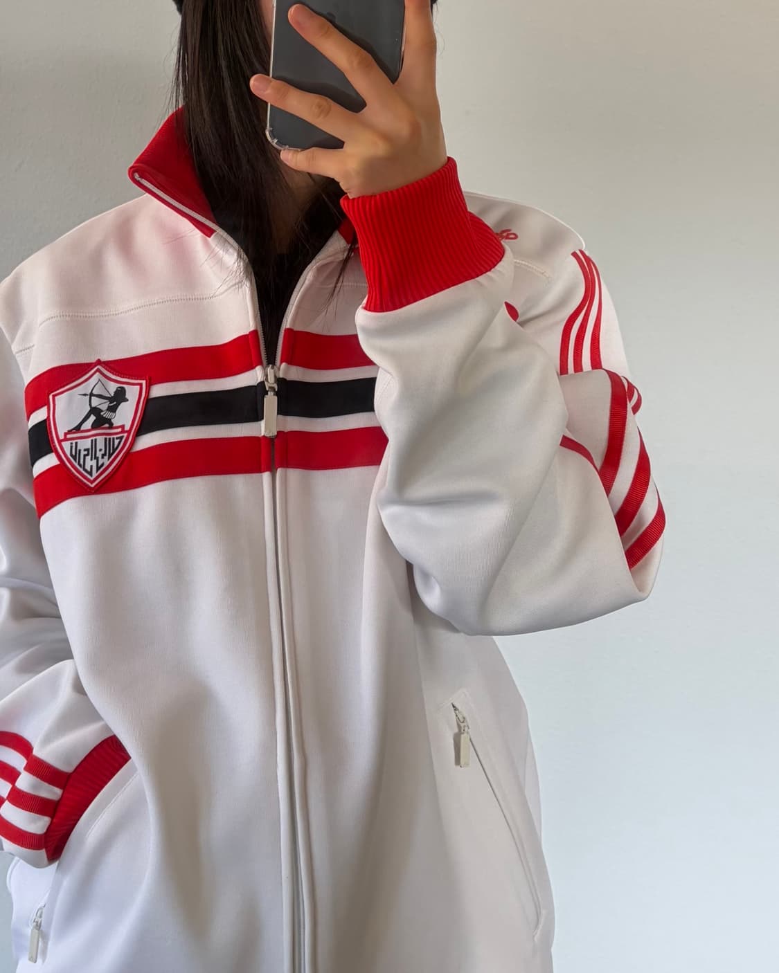 [L]아디다스 이집트 자말렉 화이트 트랙탑 져지 상품이미지2