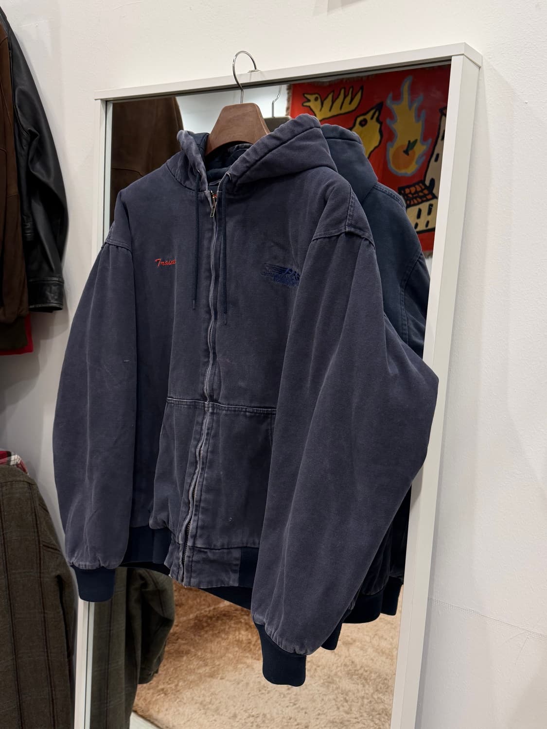 Corner Stone 빈티지 덕 액티브 페이딩 후드 워크 자켓 상품이미지1