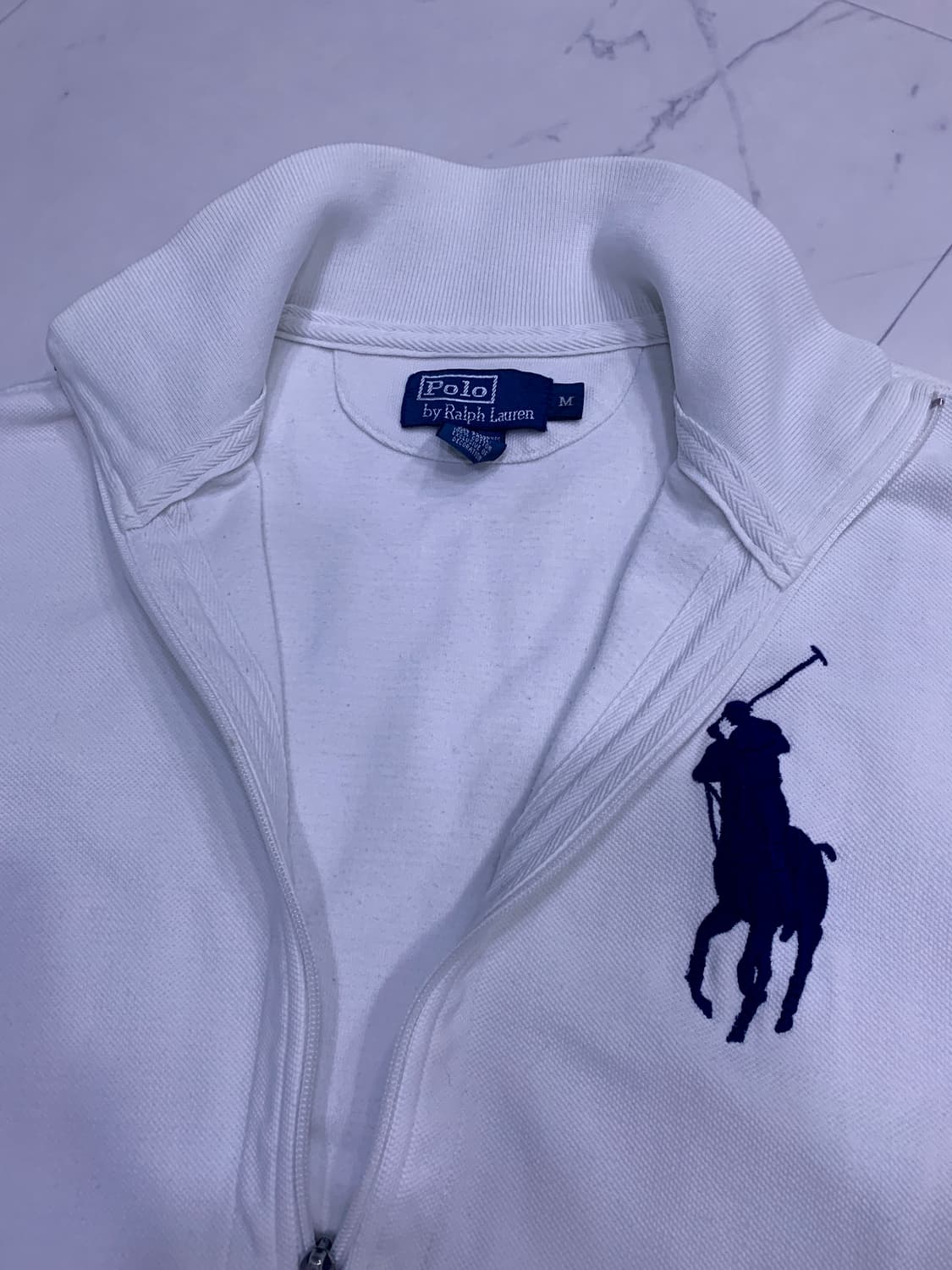 폴로 빅포니 화이트 코튼집업 상품이미지3