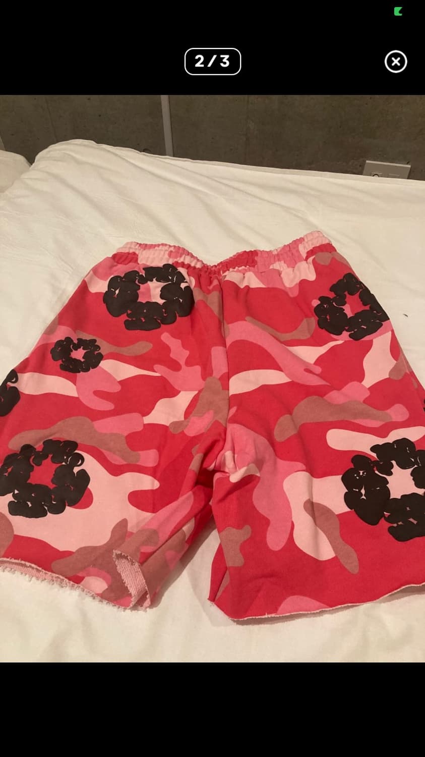 데님티어스 카모 핑크 반바지 상품이미지2