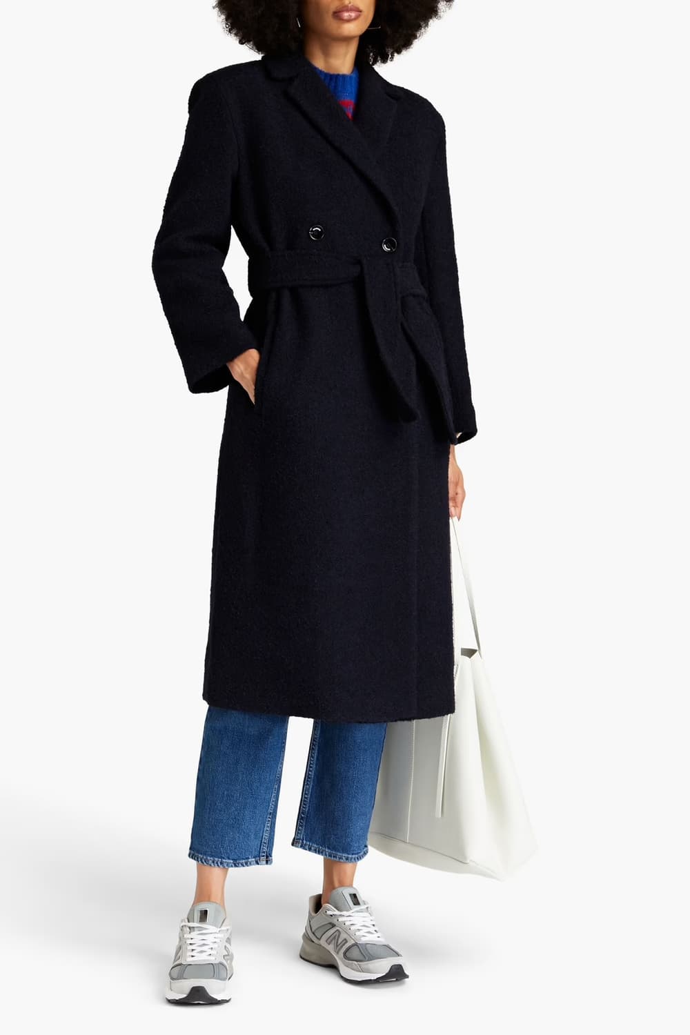 🖤 산드로(Sandro) 부클 트위드 롱코트 상품이미지7