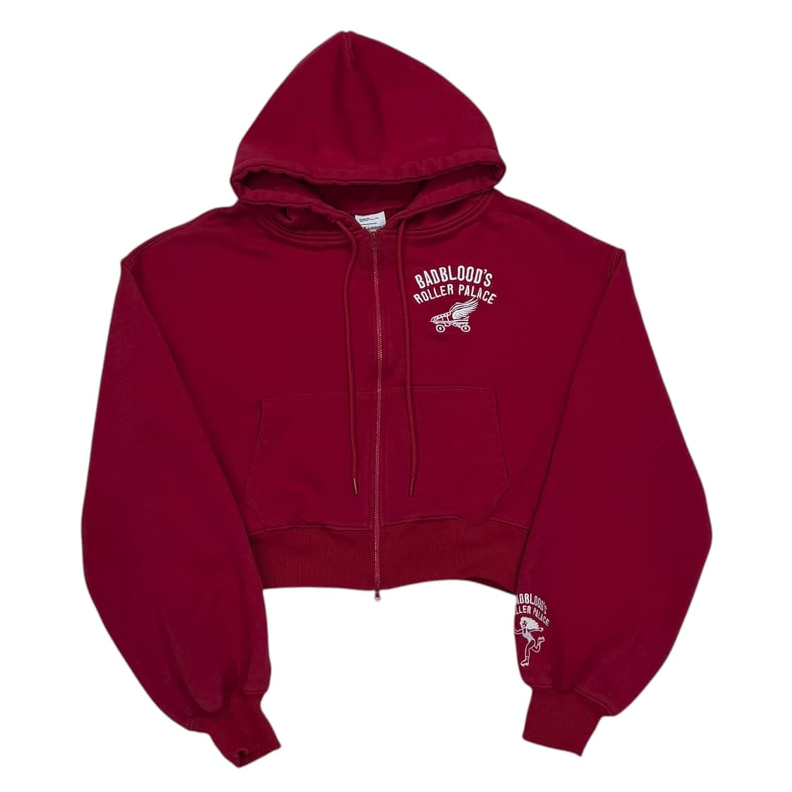 배드블러드 롤러 팰리스 크롭 후드집업 스트링 바지 셋업 세트 레드 S 상품이미지3