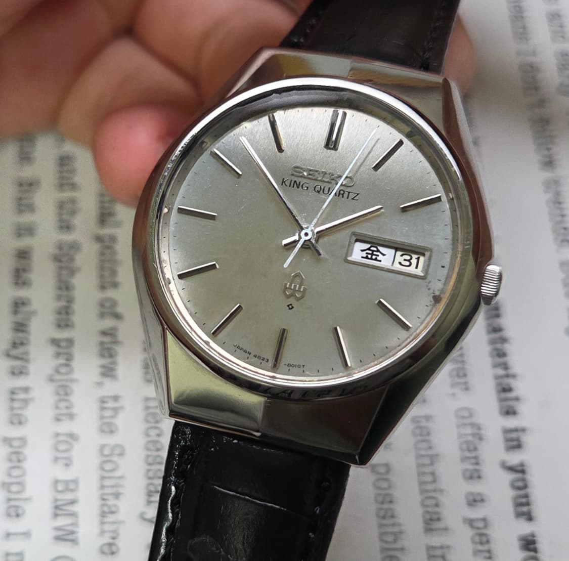 레어] 빈티지 세이코 킹쿼츠 오리지널 실버판 한자 데이데이트  상품이미지10