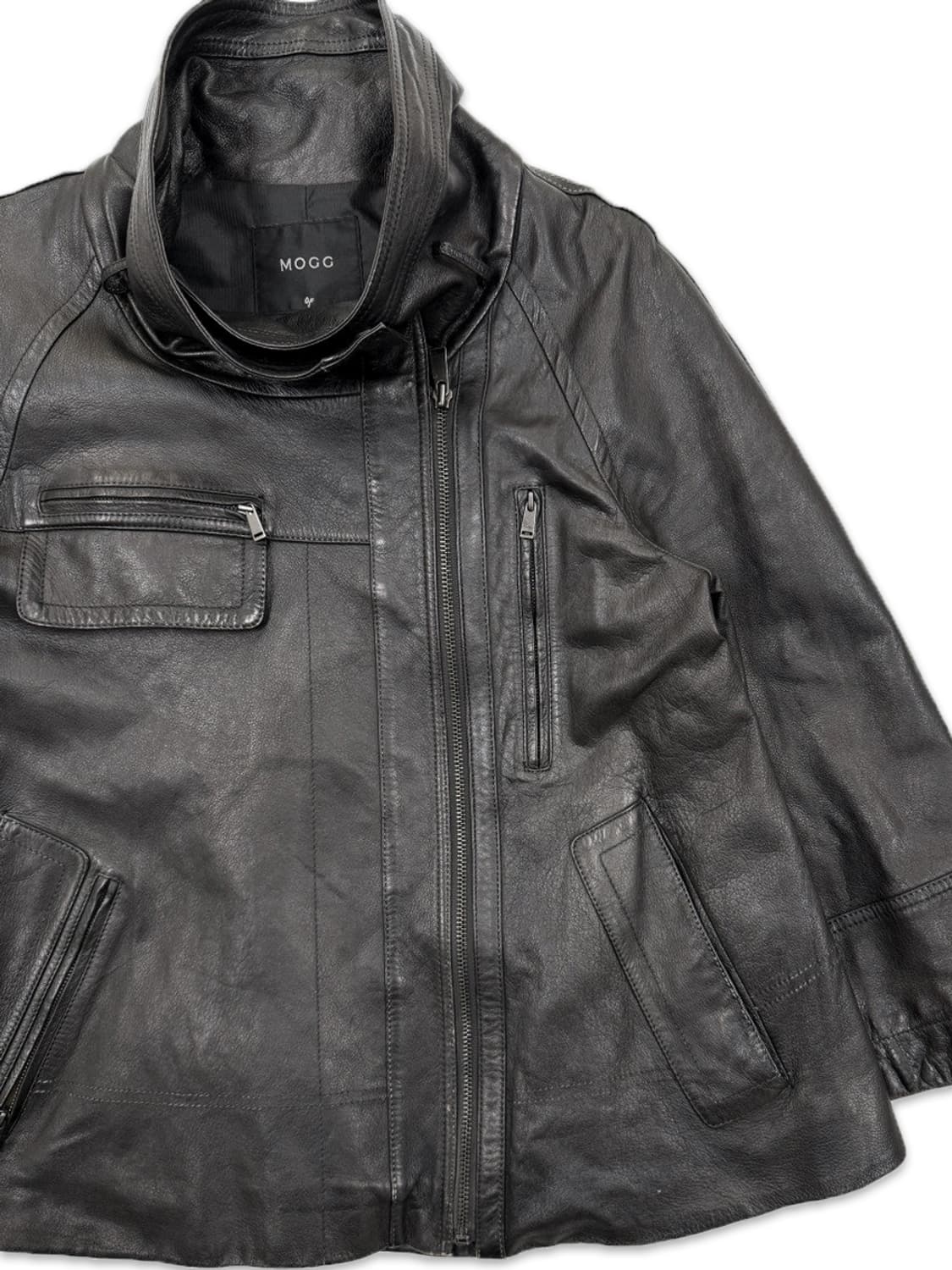 빈티지 MOGG 블랙 가죽 집업 자켓 상품이미지2