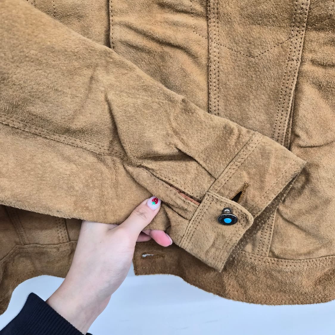 버버리 스웨이드 브라운 자켓 여성 M 상품이미지3