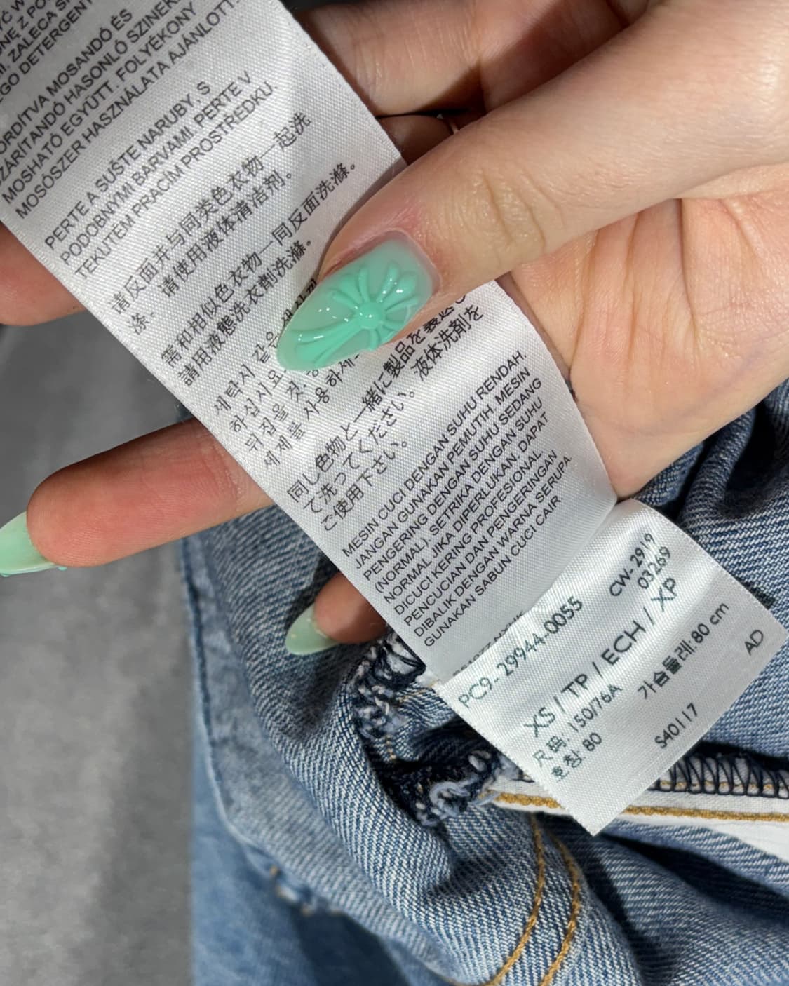 XS 리바이스 프리미엄 투포켓 연청 데님 자켓  상품이미지6