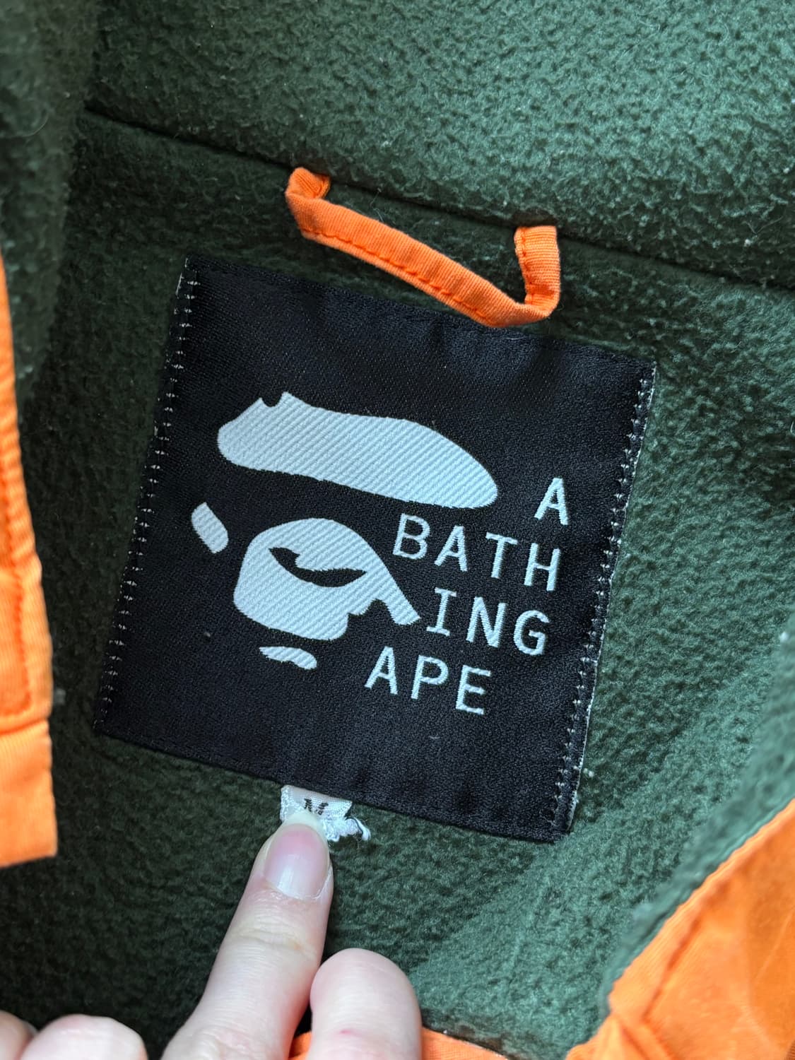 Bape 베이프 90‘s 오렌지 컬러 아노락 바람막이 상품이미지4