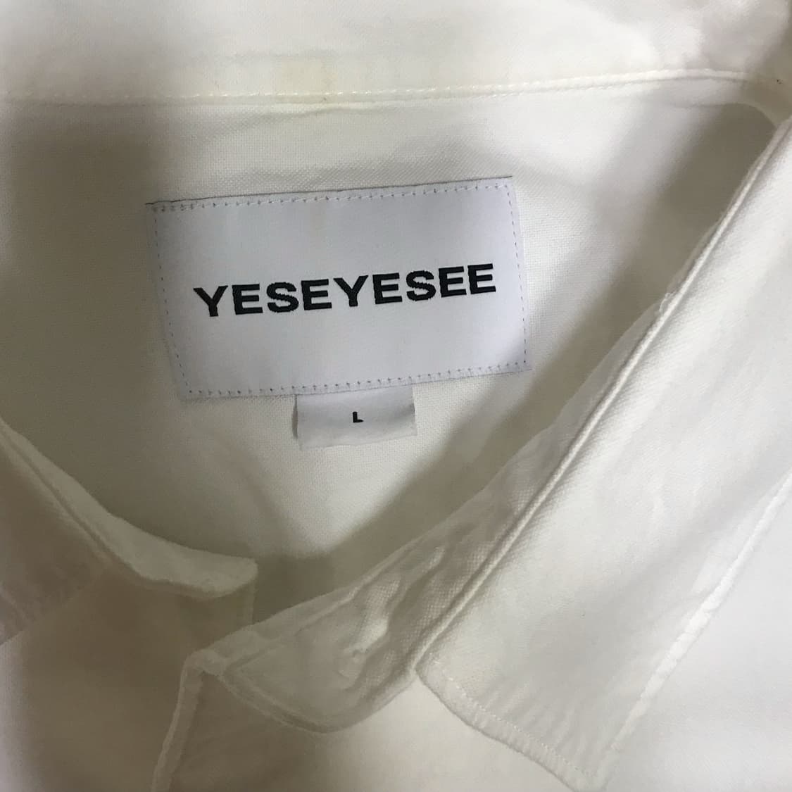 YESEYESEE 화이트 반팔 셔츠 L 상품이미지3