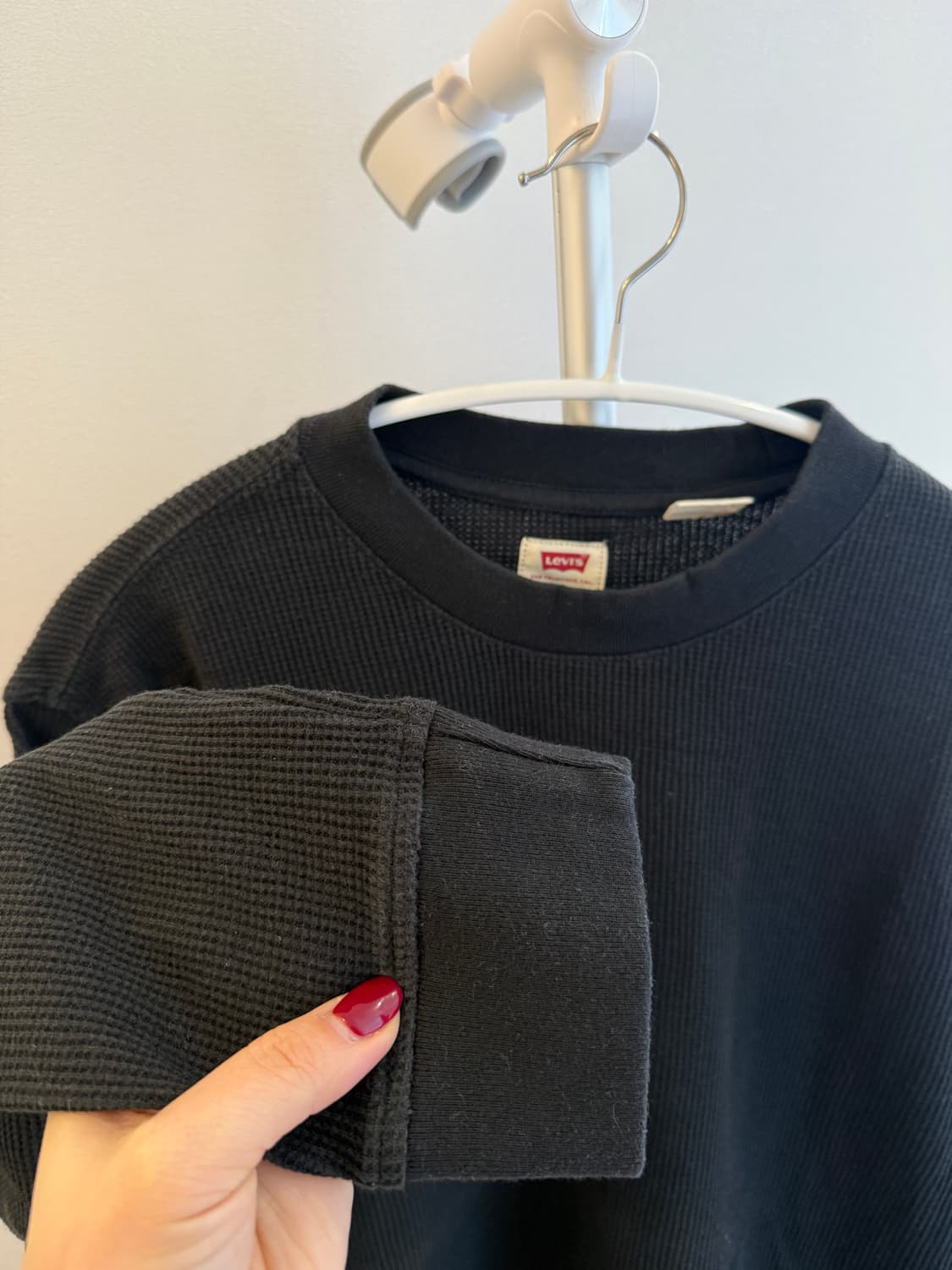 리바이스 와플 긴팔티셔츠 블랙 S 상품이미지5