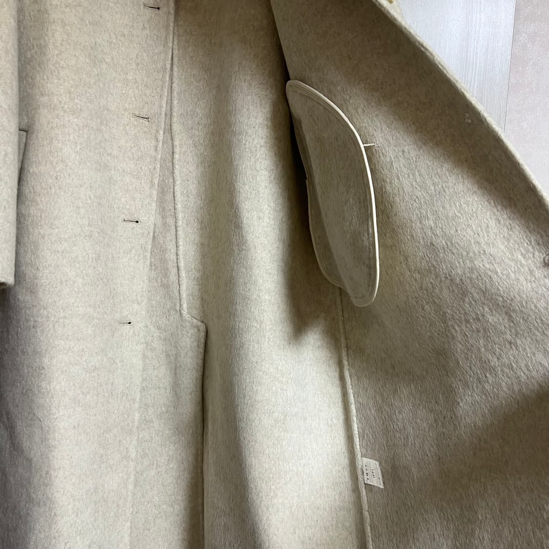 트위 발마칸 핸드메이드 울코트 상품이미지5