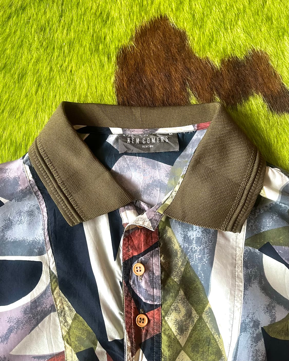 80-90s Jpn Vintage Silk 1/2 PK-Shirt 상품이미지5